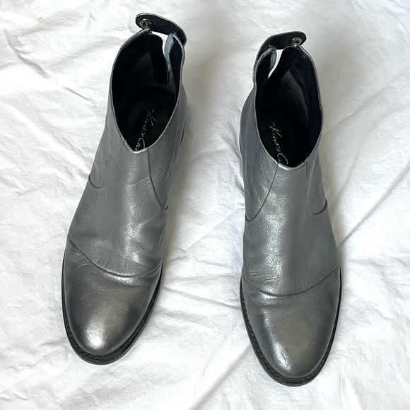 Metallic Silver Kenneth Cole Ankle Boots - Picture 5 of 10